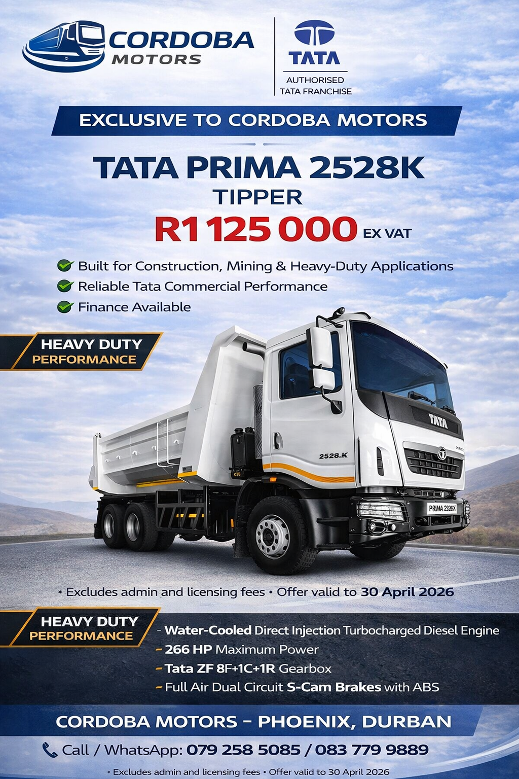 Tata Prima 2528K Tipper