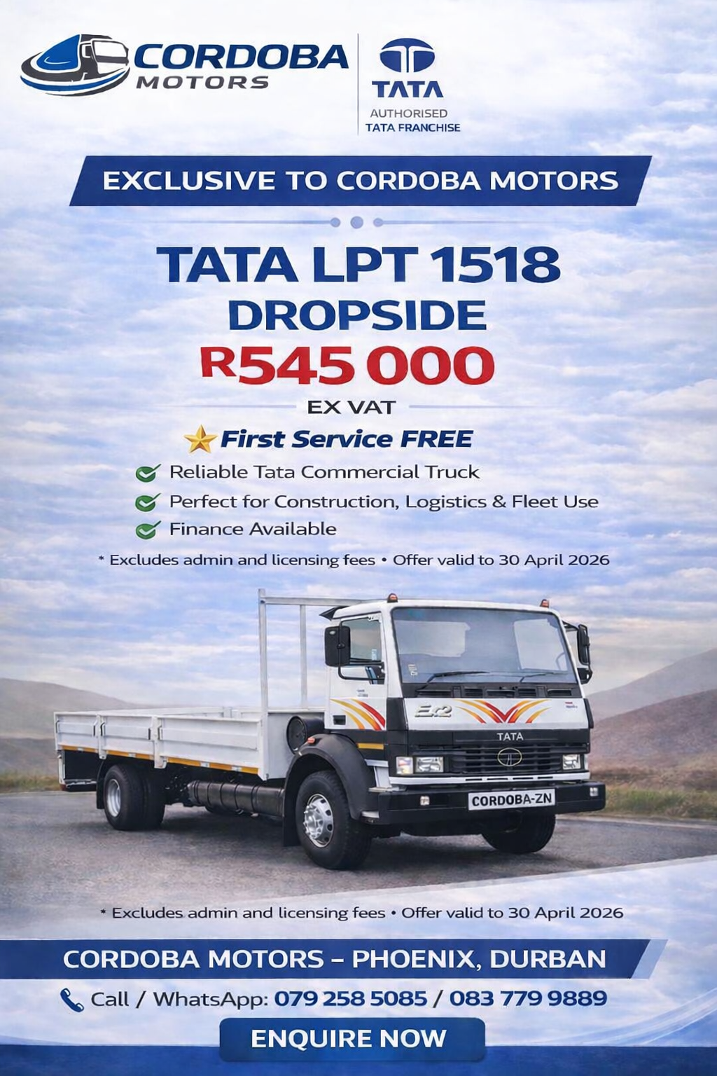 Tata 1518 Dropside